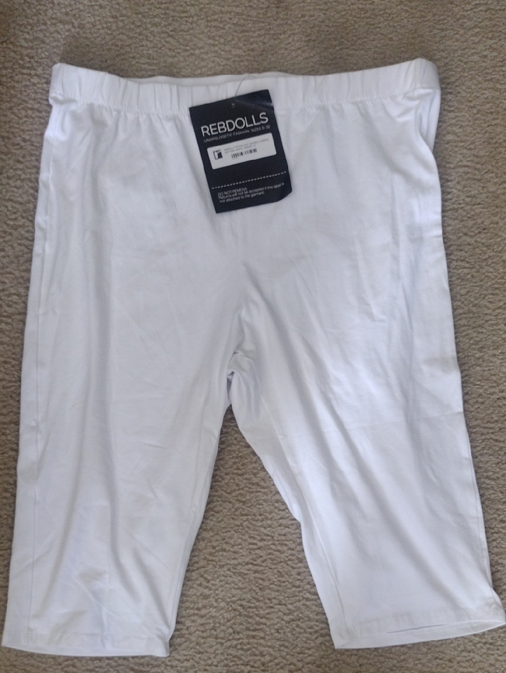 Rebdolls White Girls' Knee-Length Stretch Leggings